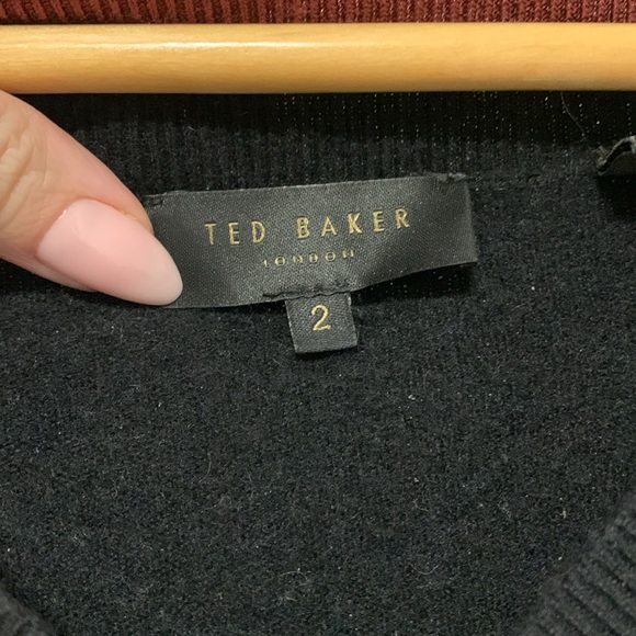 Ted Baker chevron dress with waist tie - Picture 3 of 4